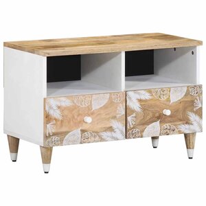 vidaXL Meuble TV 70x33 5x46 cm bois massif de manguier