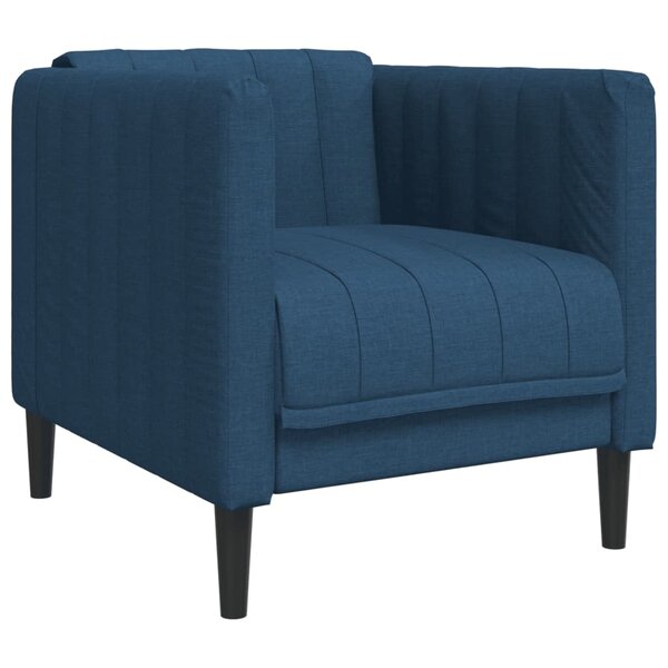 vidaXL Fauteuil bleu tissu