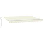 vidaXL Auvent Rétractable Crème et Blanc 400x200 cm Large 4 x 2 m