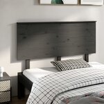 vidaXL Tête de lit Gris 144x6x82 5 cm Bois massif de pin
