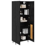vidaXL Haut Armoire Chêne noir 69 5 x 34 x 180 cm