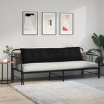 vidaXL Coussin de Dos Noir 200 x 19 x 50 cm tissu