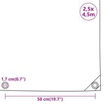 vidaXL Bâche vert 2 5x4 5 m 650 g/m²
