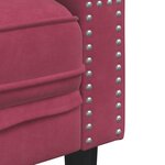 vidaXL Fauteuil Chesterfield rouge bordeaux velours