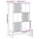 vidaXL Buffet haut noir 70x35x125 cm bois d'ingénierie