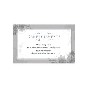 Carte De Voeux - Condoléances - 5 Cartes Remerciements Deuil