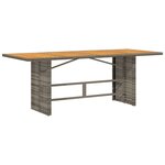 vidaXL Ensemble de salle à manger pour jardin 7 Pièces Gris polyrotin