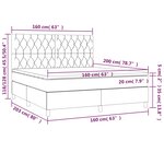 vidaXL Sommier à lattes de lit et matelas et LED Bleu 160x200 cm Tissu