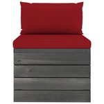 vidaXL Salon palette de jardin 6 Pièces avec coussins Bois de pin massif