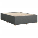 vidaXL Cadre de lit sans matelas gris foncé 140x190 cm tissu