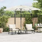 vidaXL Parasol de jardin avec mât en acier blanc 248x248x248 cm