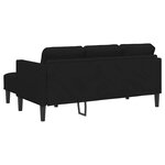 vidaXL Ensemble de Canapés Noir 173 x 131 x 67 cm tissu