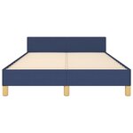 vidaXL Cadre de lit sans matelas bleu 120x190 cm tissu