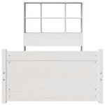 vidaXL Lit bibliothèque sans matelas blanc 90x190cm bois de pin massif