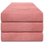 vidaXL Canapé-lit pliable 200 x 67 x 45 cm Rose