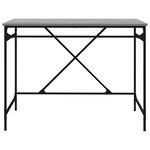 vidaXL Bureau sonoma gris 100x50x75 cm bois d'ingénierie et fer