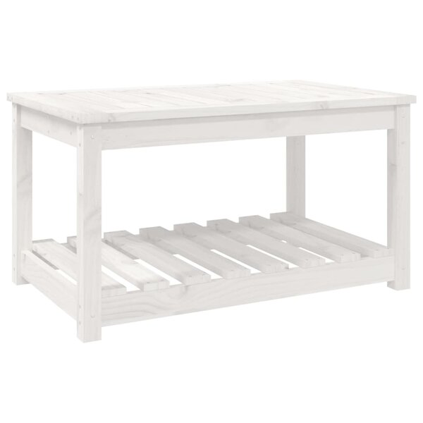 vidaXL Table de jardin blanc 82 5x50 5x45 cm bois massif de pin