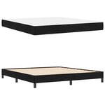 vidaXL Lit à ressorts avec matelas Noir 180 x 220 cm tissu