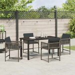 vidaXL Ensemble de salle à manger pour jardin 5 Pièces Gris polyrotin