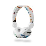 Casque filaire | Câble rond de 1,2 m | Oreillette | Safari | Blanc