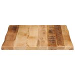 vidaXL Dessus de table bord vivant 80x80x2 5 cm bois de manguier brut