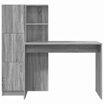 vidaXL Bureau avec rangement 2 Pièces Sonoma gris 102 x 50 x 124 cm