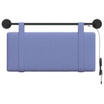 vidaXL Tête de lit suspendue Avec lumière LED Bleu denim Tissu