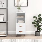 vidaXL Buffet blanc 34 5x34x90 cm bois d'ingénierie