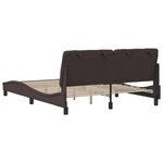 vidaXL Cadre de lit sans matelas marron foncé 160x200 cm tissu
