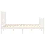 vidaXL Cadre de lit sans matelas blanc 120x200 cm bois de pin massif