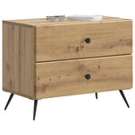 vidaXL Cabinet de chevet Chêne artisanal 62 x 34 5 x 47 5 cm