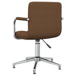 vidaXL Chaise pivotante de bureau Marron Tissu
