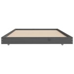 vidaXL Cadre de lit sans matelas gris 75x190 cm bois de pin massif