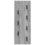 vidaXL Porte-manteau mural Montage mural Sonoma gris 30 x 1.5 x 80 cm