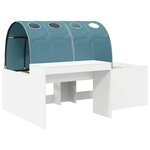vidaXL Lit avec Tunnel 4 Pièces Chêne Artisanal et Bleu Clair