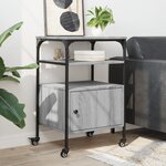vidaXL Support d'imprimante à 3 niveaux sonoma gris 50x40x76 cm