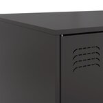 vidaXL Table basse noir 67x50x44 cm acier