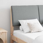 vidaXL Tête de lit capitonnée Gris clair 140 cm Pin massif