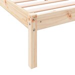 vidaXL Cadre de lit extra long sans matelas 140x220 cm bois massif pin
