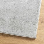 vidaXL Tapis doux à poils moyens et lavable HUARTE Gris 80 x 1000 cm