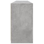 vidaXL Buffet avec lumières LED gris béton 162x37x67 cm