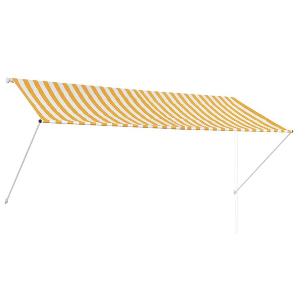 vidaXL Auvent rétractable 300x150 cm Jaune et blanc