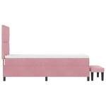 vidaXL Lit à ressorts avec matelas Rose 80 x 200 cm Velours