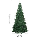 vidaXL Arbre de Noël artificiel pré-éclairé L 240 cm vert