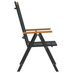vidaXL Ensemble à manger de jardin 7 Pièces noir aluminium