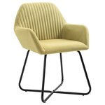 vidaXL Chaises à manger lot de 4 vert tissu