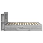vidaXL Cadre de lit avec rangement Sonoma gris 140 x 200 cm