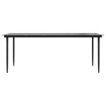 vidaXL Ensemble à manger de jardin coussins 7Pièces noir poly rotin verre