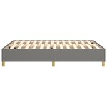 vidaXL Cadre de lit sans matelas gris foncé 140x200 cm tissu