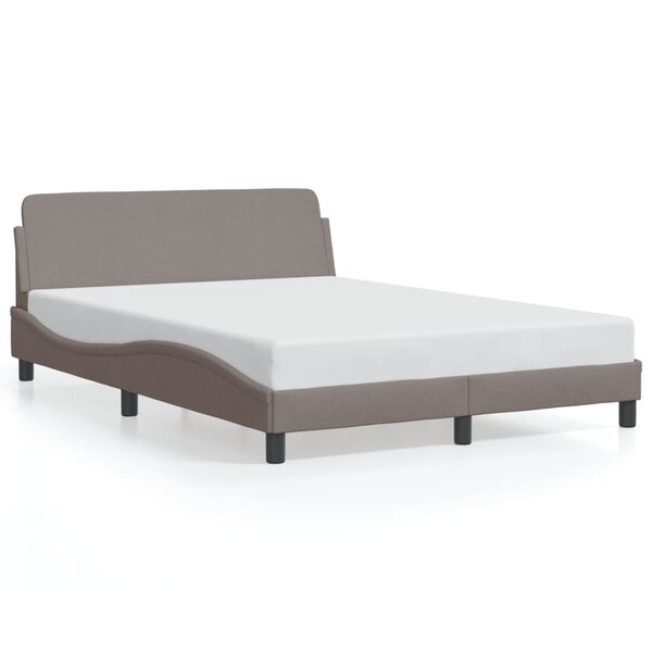 vidaXL Cadre de lit sans matelas taupe 120x200 cm tissu